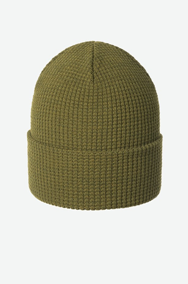 Canada Made Recycled Waffle Knit Beanie - Olive