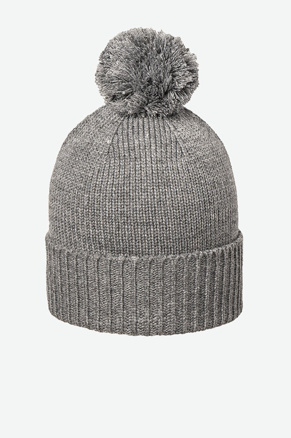 RIBBED CUFF POM BEANIE