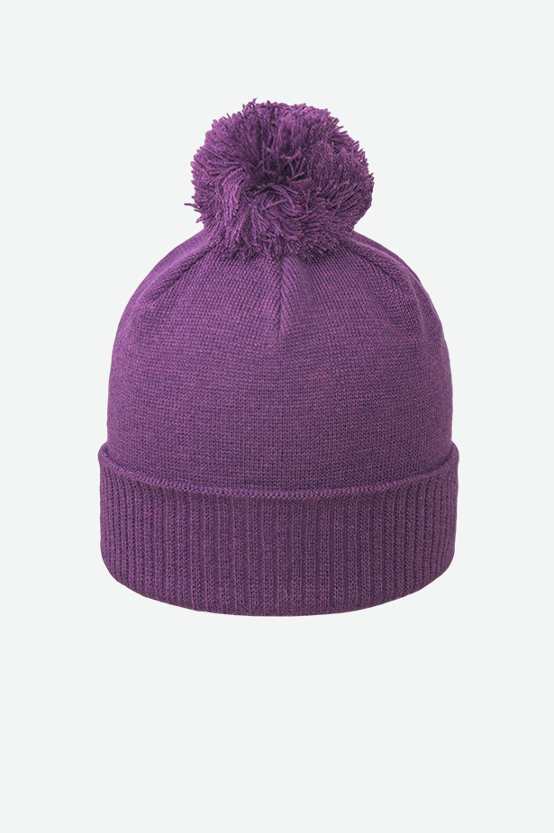 KIDS CANADA-MADE RECYCLED CUFFED POM BEANIE