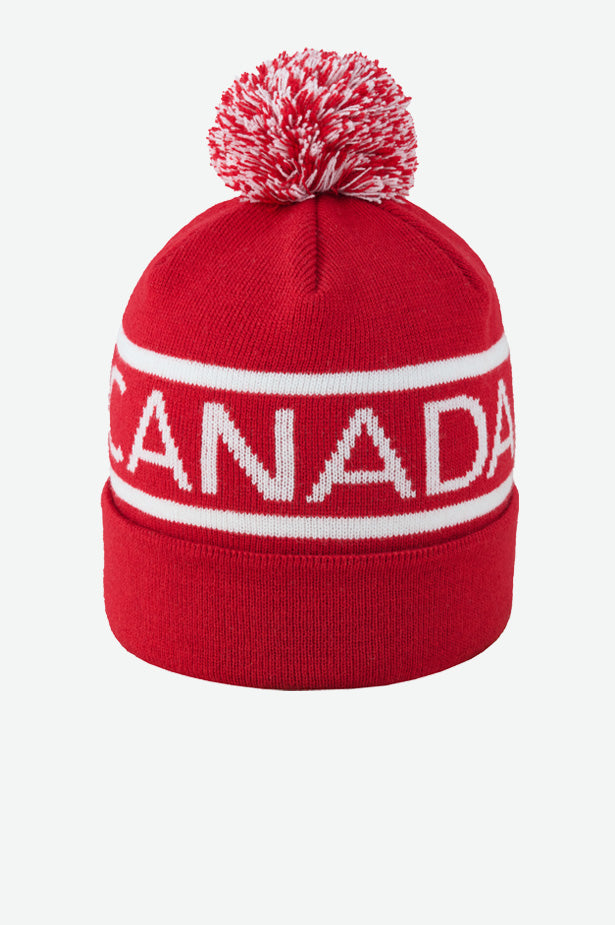 CANADA-MADE RECYCLED CANADA CUFFED POM BEANIE