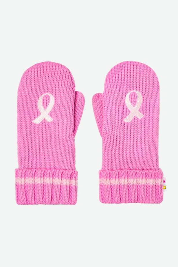 Pink Ribbon Breast Cancer Awareness Mitten