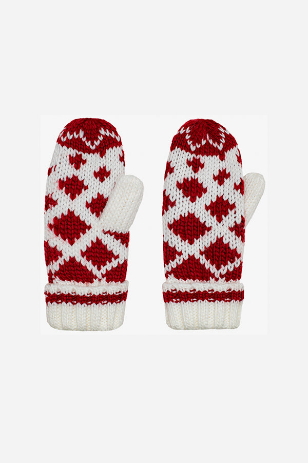 Diamond Mitt Red White