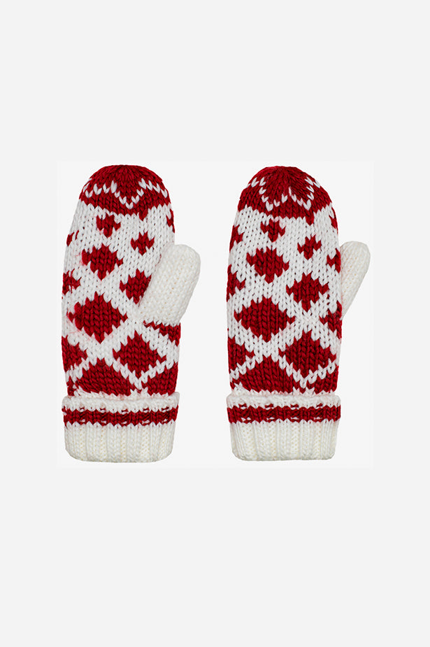 Diamond Mitt Red White