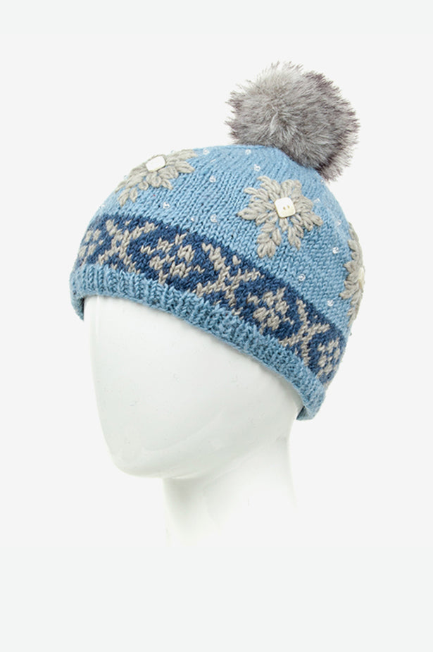 Lost Horizons Claire Beanie-Blue