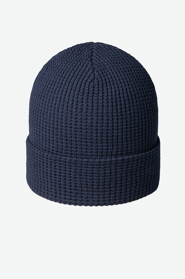 Canada Made Recycled Waffle Knit Beanie - Navy