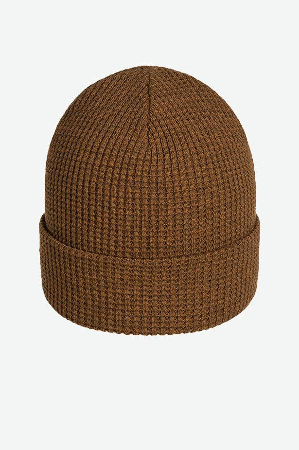 Canada Made Recycled Waffle Knit Beanie - Brown