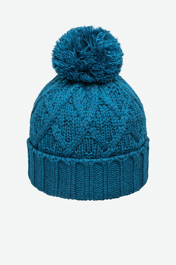 Canada Made Fleece Lined Pom Beanie - Blue