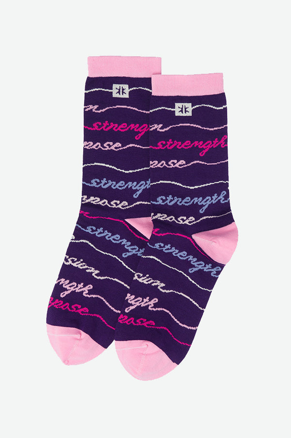 Canada Made Eco-Friendly Passion Womens Crew Socks - Purple