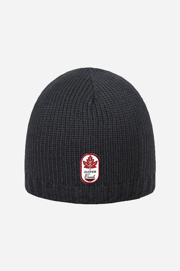Jasper Patch Beanie Black