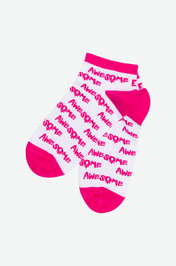 Awesome Womens Eco-Friendly Socks-Pink