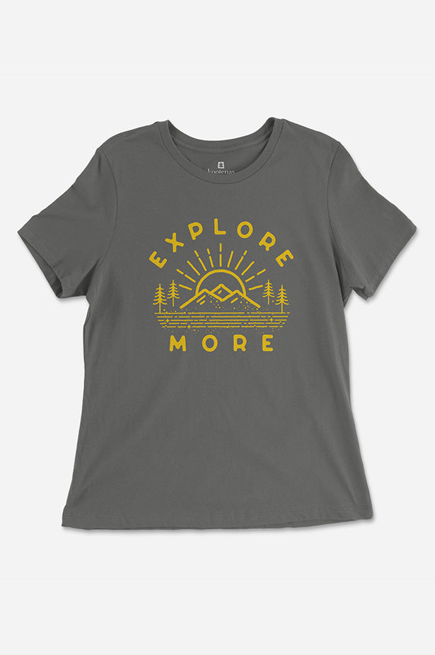 Explore Women's Eco-Friendly T-Shirt-Grey