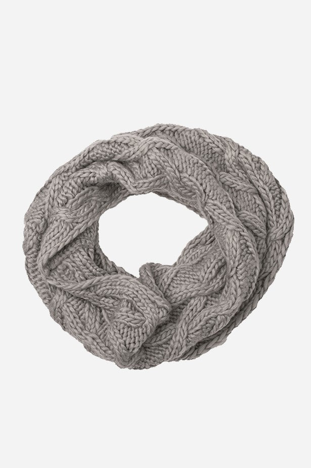 Cable Infinity Scarf Heather Grey